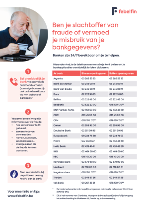 achtoffer van fraude? Bel je bank!